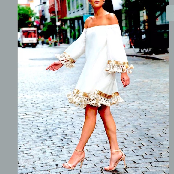 💞SOLD💞 Anthropologie BHLDN Cha Cha Tassel Dress - Picture 2 of 8